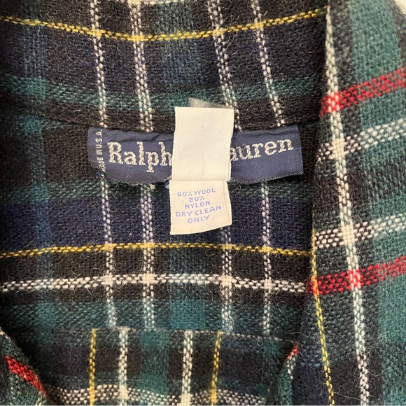 Ralph Lauren Plaid Wool Shacket Size 8 - Picture 8 of 9